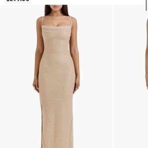 House of CB Strapless Cream Dress